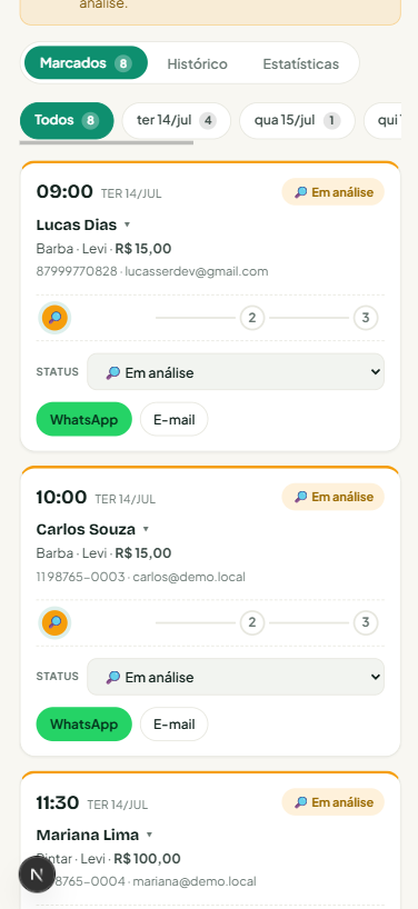 TeuAgendamento no celular